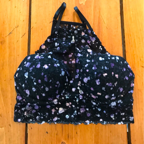 HOST PICK ✨ Victoria’s Secret PINK High Neck Black Lace Padded Bralette - Picture 2 of 10